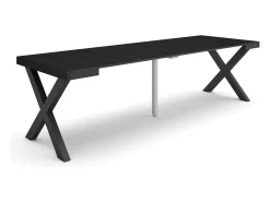 Skraut Home Mesa Consola Extensível, 262x90x73cm, Para 12 pessoas, Pés de madeira,^ Consola