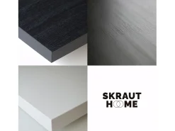 Skraut Home Mesa Consola Extensível, 180x90x73cm, Para 8 pessoas, Pés de madeira, e preto^ Consola