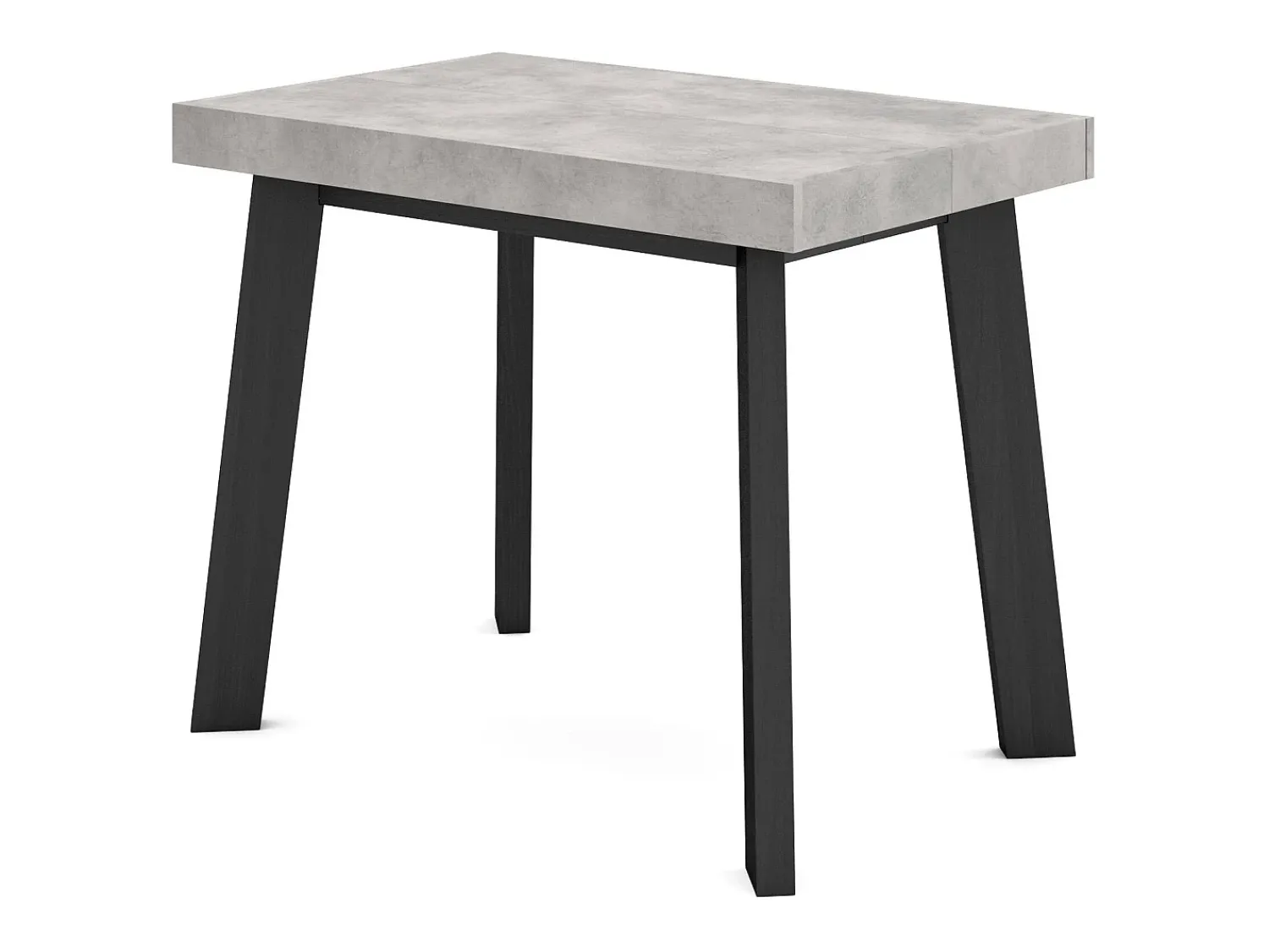 Skraut Home Mesa Consola Extensível, 222x90x73cm, Para 10 pessoas, Pés de madeira, Cimento^ Consola