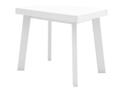 Consola|Skraut Home Mesa Consola Extensível, 222x90x73cm, Para 10 pessoas, Pés de madeira, Branco