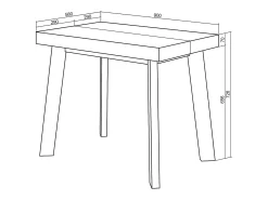 Consola*Skraut Home Mesa Consola Extensível, 180x90x73cm, Para 8 pessoas, Pés de madeira, Preto