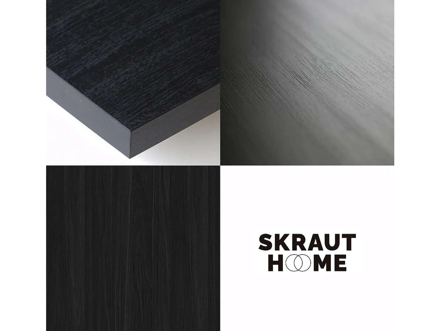 Consola*Skraut Home Mesa Consola Extensível, 180x90x73cm, Para 8 pessoas, Pés de madeira, Preto