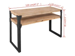 Mesa consola, madeira de acácia maciça, 120x40x85 cm PT872428^ Consola
