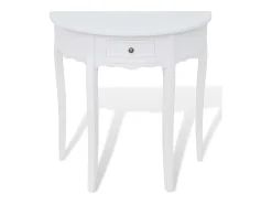 Consola| Mesa consola meia-lua com gaveta PT432692 Branco