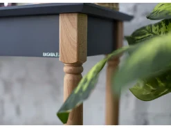 Online Mesa Consola Pequena Com Prateleira 85 x 35 cm Mamo Castanho Bege