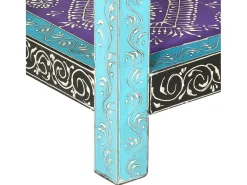 Clearance vidaxl Mesa consola pintada à mão 80x35x75 cm mangueira maciça Multicor