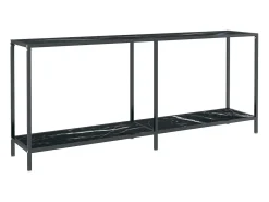 Hot Mesa consola 180x35x75,5 cm vidro temperado PT942541 Preto