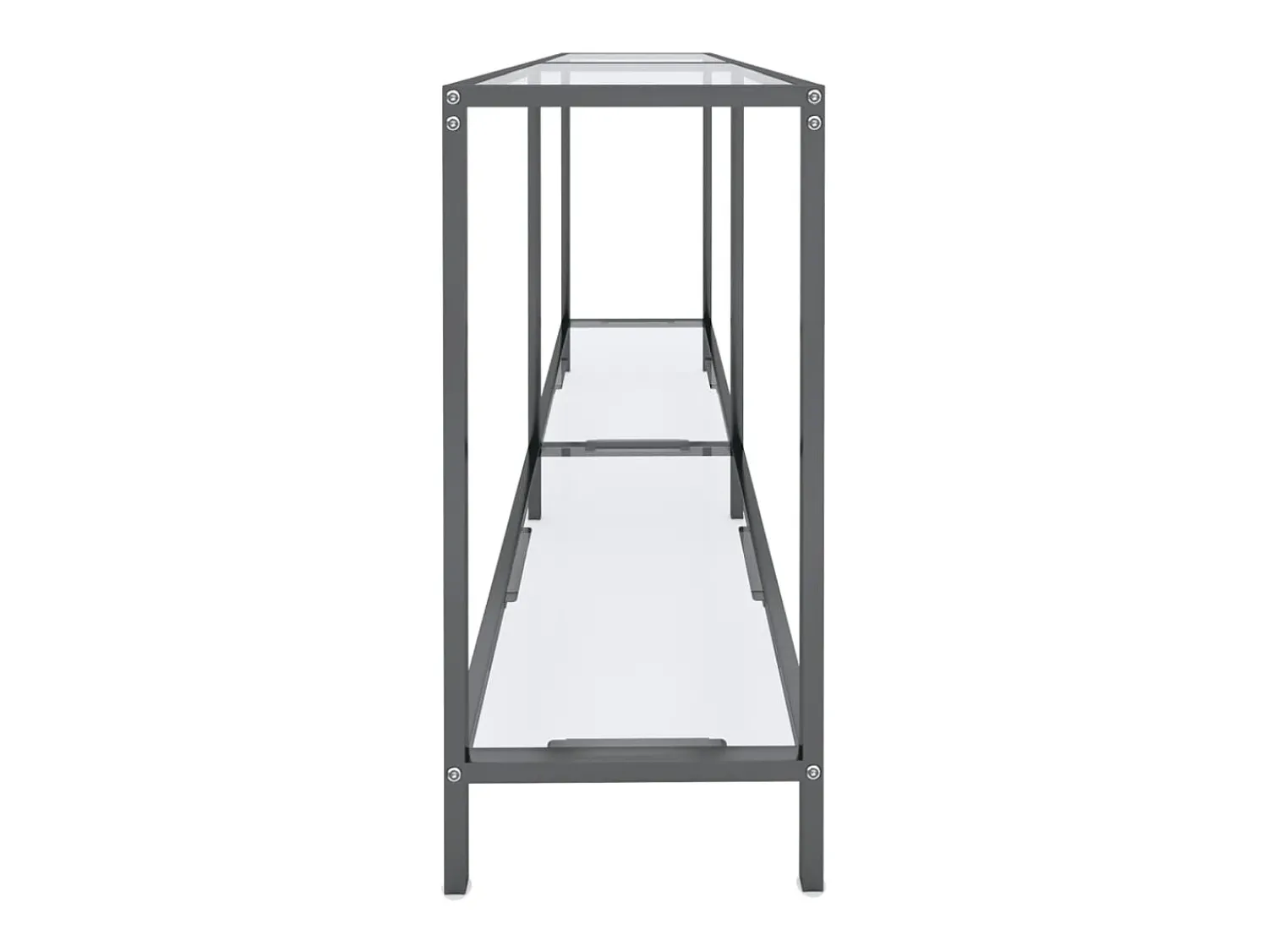 vidaxl Mesa consola 140x35x75,5 cm vidro temperado^ Consola