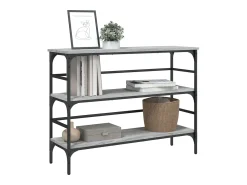 Consola* Mesa consola 100x32x75 cm derivados de madeira sonoma PT388802 Cinzento