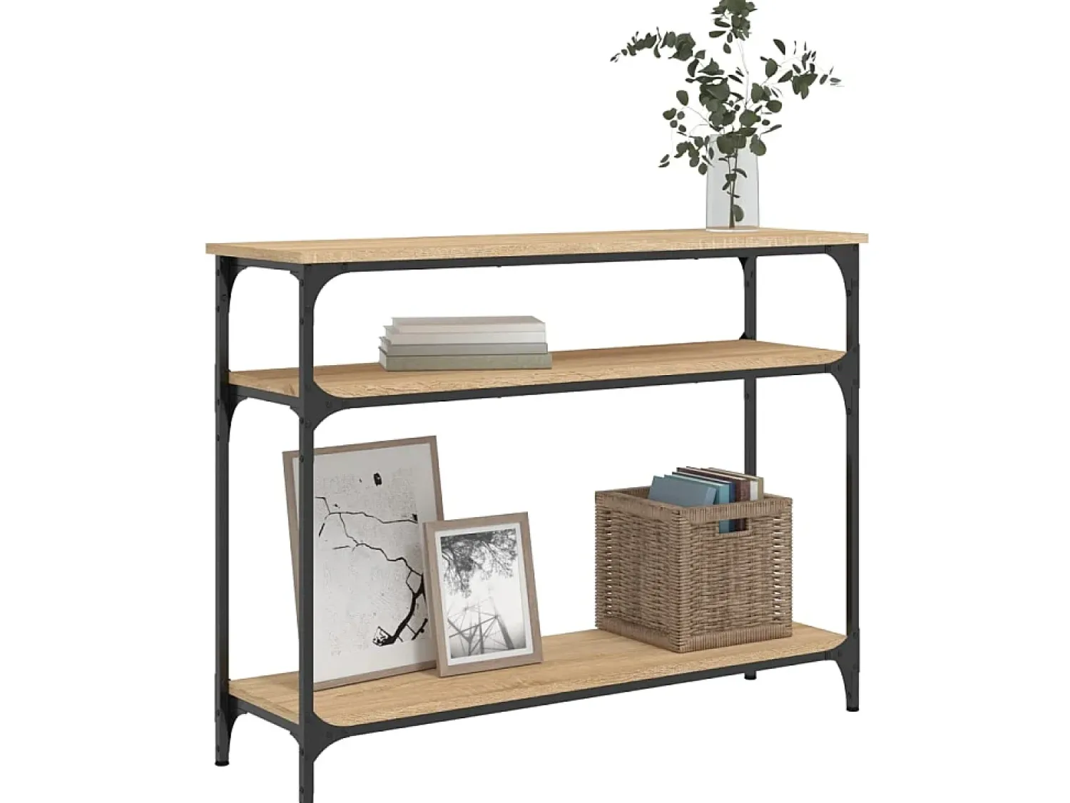 Discount Mesa consola 100x29x75 cm derivados de madeira carvalho sonoma PT243404 Castanho