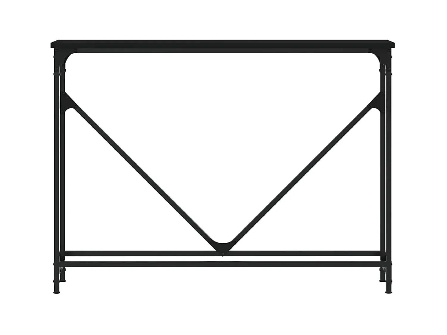 Consola| Mesa consola 102x22,5x75 cm derivados de madeira PT832511 Preto
