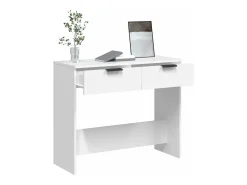 Consola|vidaxl Mesa consola 90x36x75 cm derivados de madeira Branco