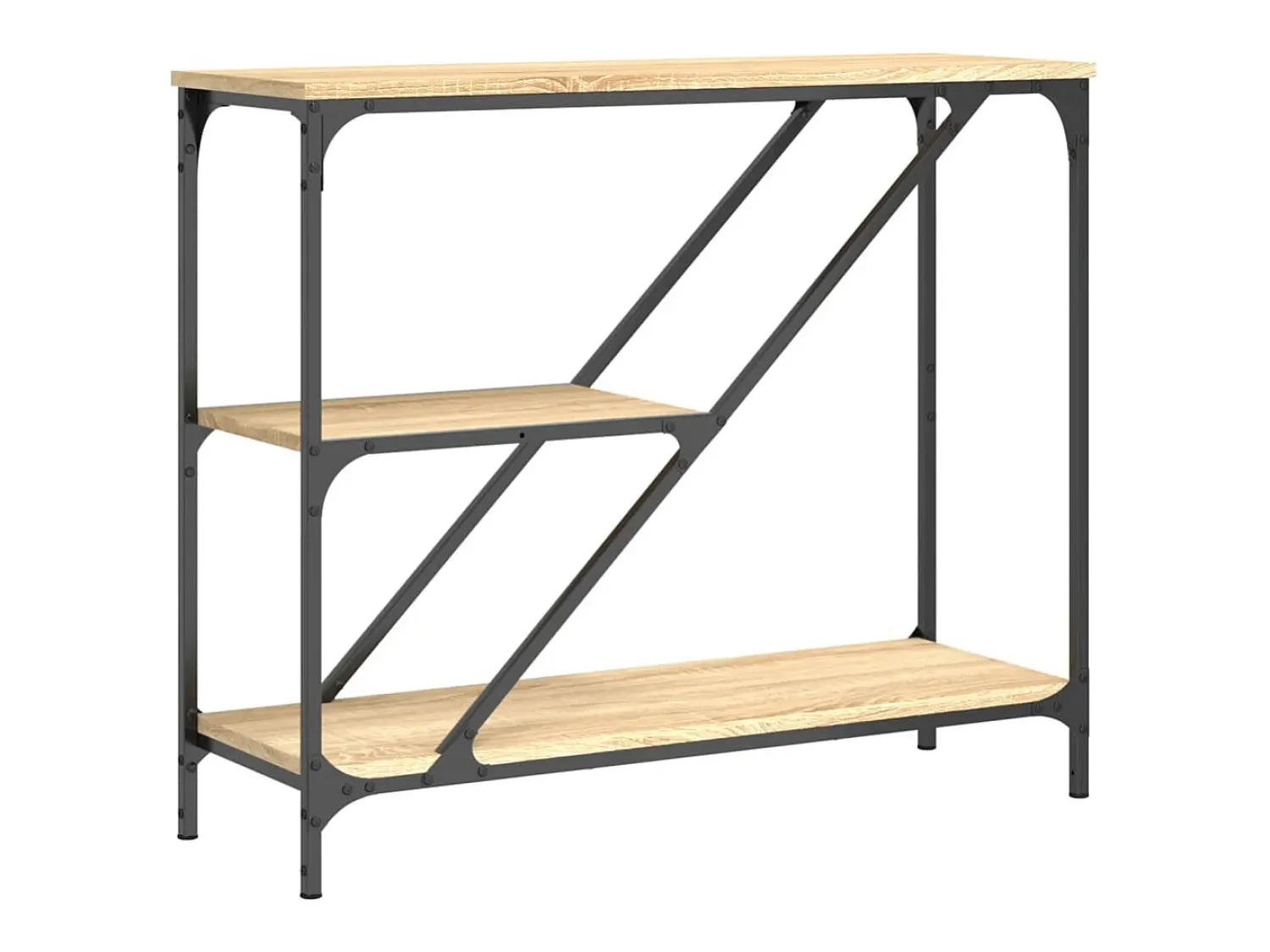 Discount vidaxl Mesa consola 88,5x30x75 cm derivados de madeira carvalho sonoma Castanho