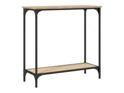Consola| Mesa consola 75x30,5x75 cm derivados de madeira carvalho sonoma PT862141 Castanho