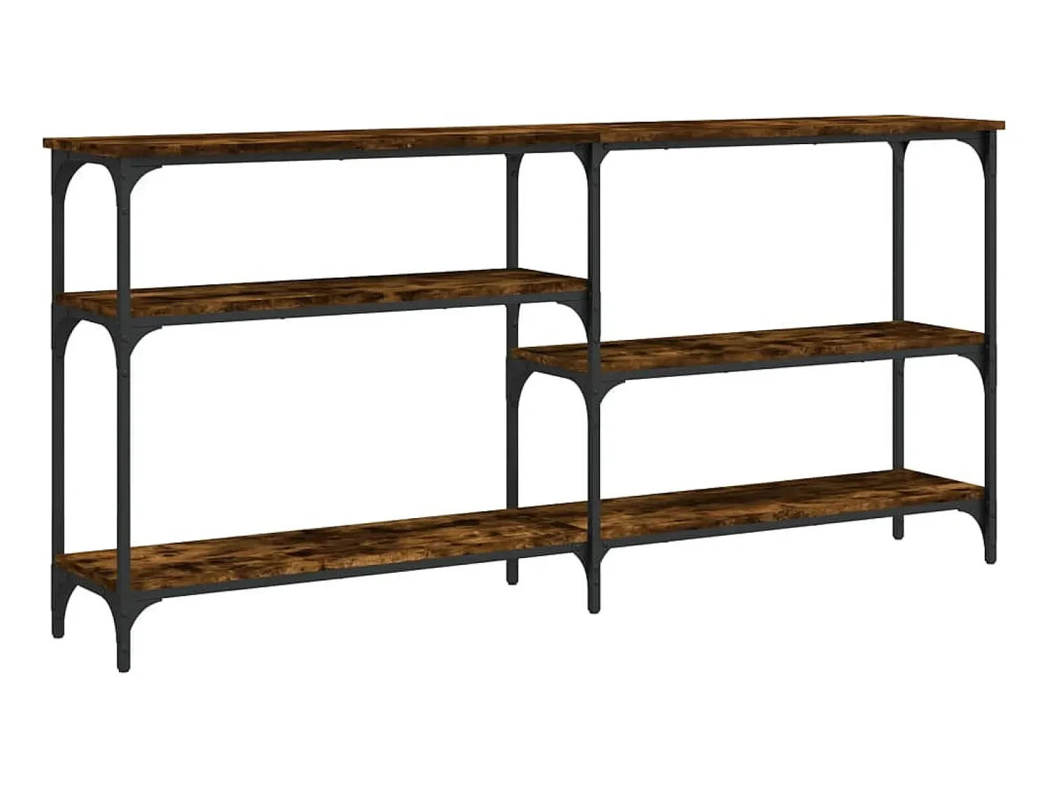 Mesa consola 160x29x75 cm derivados de madeira carvalho fumado PT112507^ Consola
