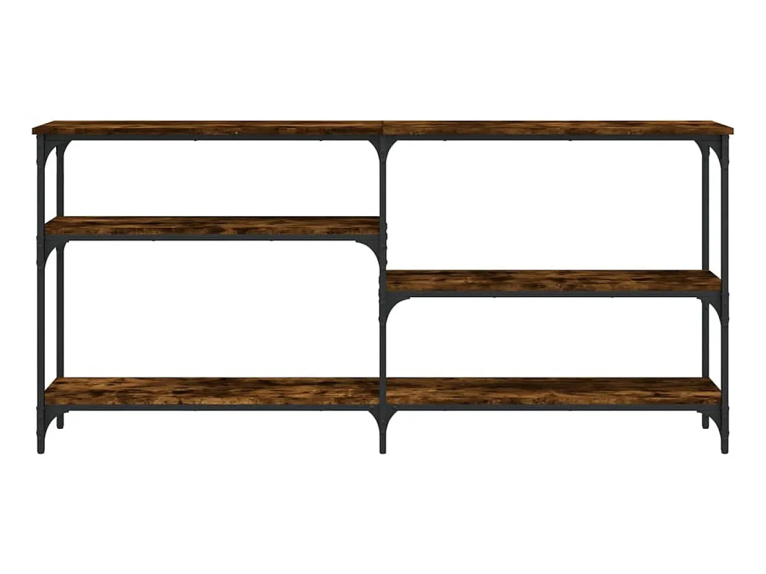 Mesa consola 160x29x75 cm derivados de madeira carvalho fumado PT112507^ Consola