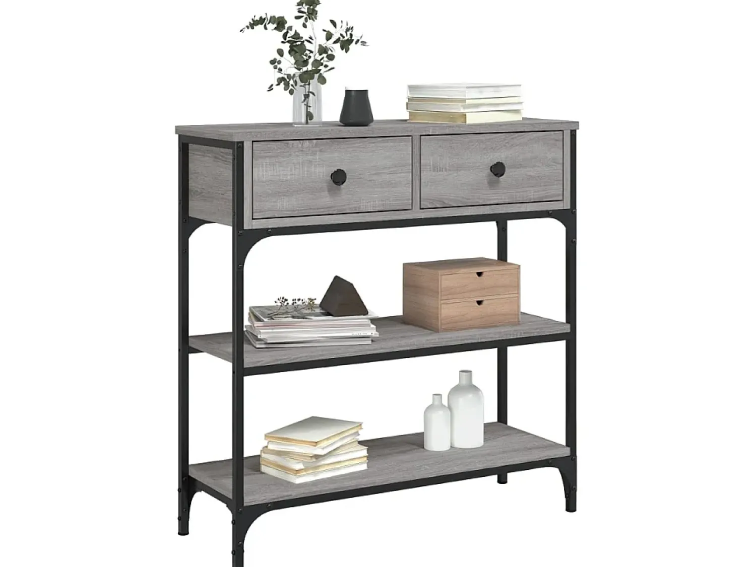 Mesa consola 72,5x25x75 cm derivados de madeira sonoma PT840272^ Consola