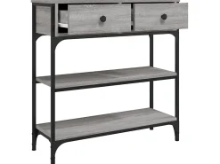 Mesa consola 72,5x25x75 cm derivados de madeira sonoma PT840272^ Consola