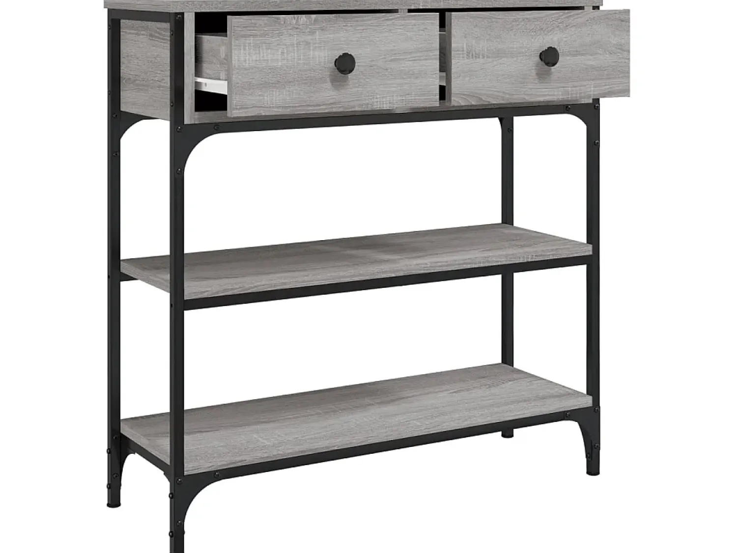 Mesa consola 72,5x25x75 cm derivados de madeira sonoma PT840272^ Consola
