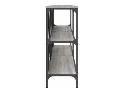 Consola*vidaxl Mesa consola 200x30x75 cm derivados madeira/ferro cinza sonoma Cinzento