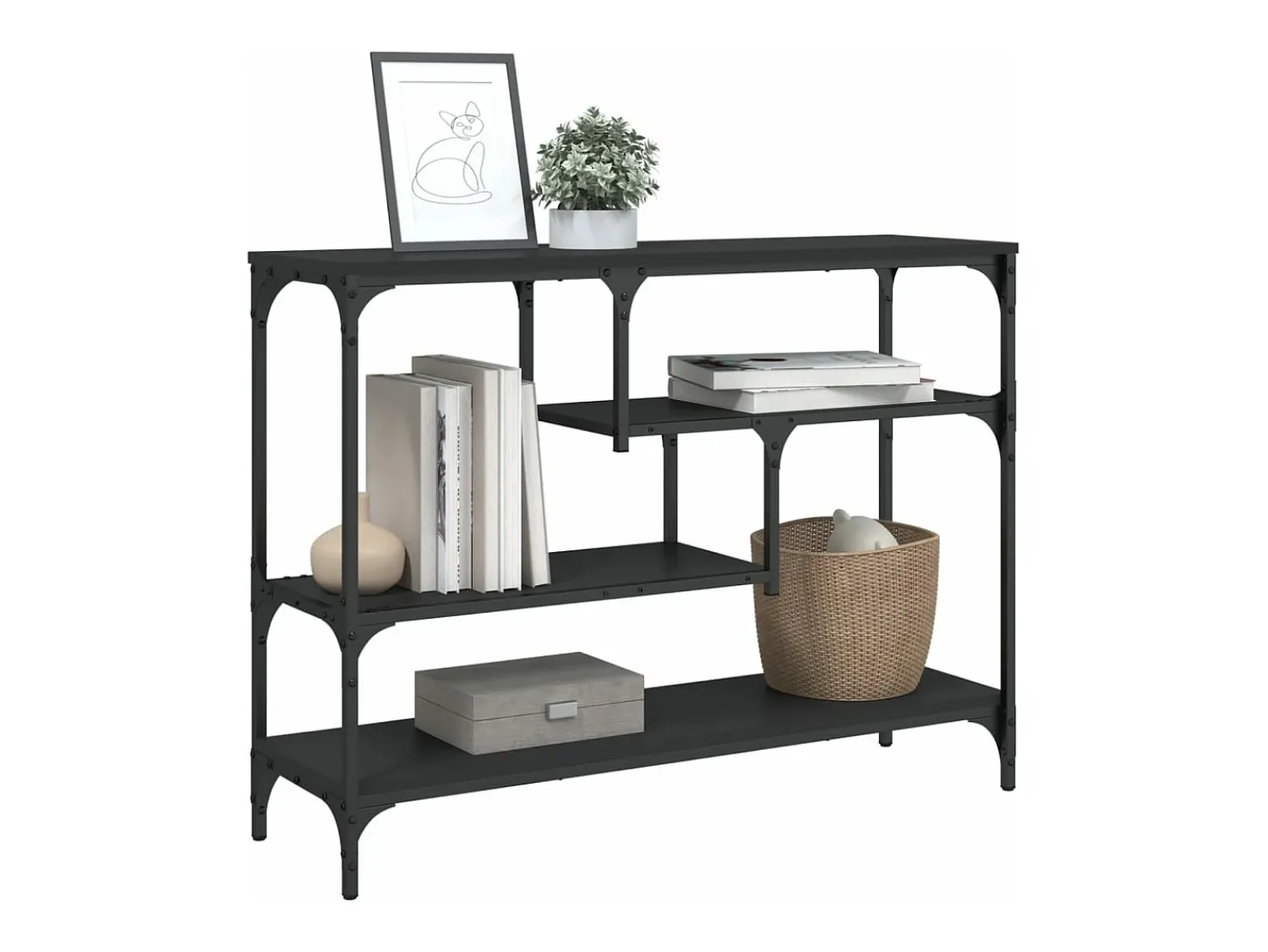 Mesa consola 100x30x75 cm derivados de madeira PT969996^ Consola
