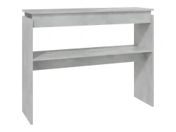 Consola* Mesa consola 102x30x80 cm derivados de madeira cimento PT853084 Cinzento