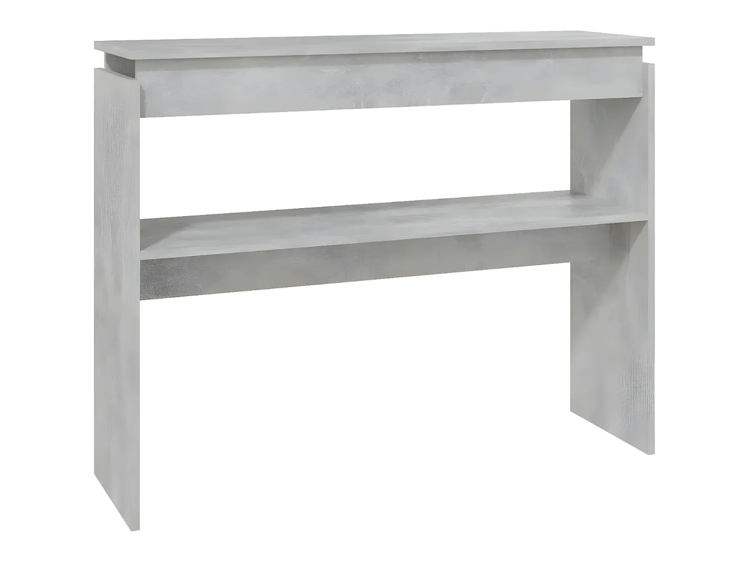 Consola* Mesa consola 102x30x80 cm derivados de madeira cimento PT853084 Cinzento