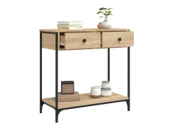 Consola* Mesa consola 75x34,5x75 cm derivados de madeira carvalho sonoma PT755387 Castanho