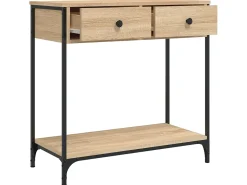 Consola* Mesa consola 75x34,5x75 cm derivados de madeira carvalho sonoma PT755387 Castanho