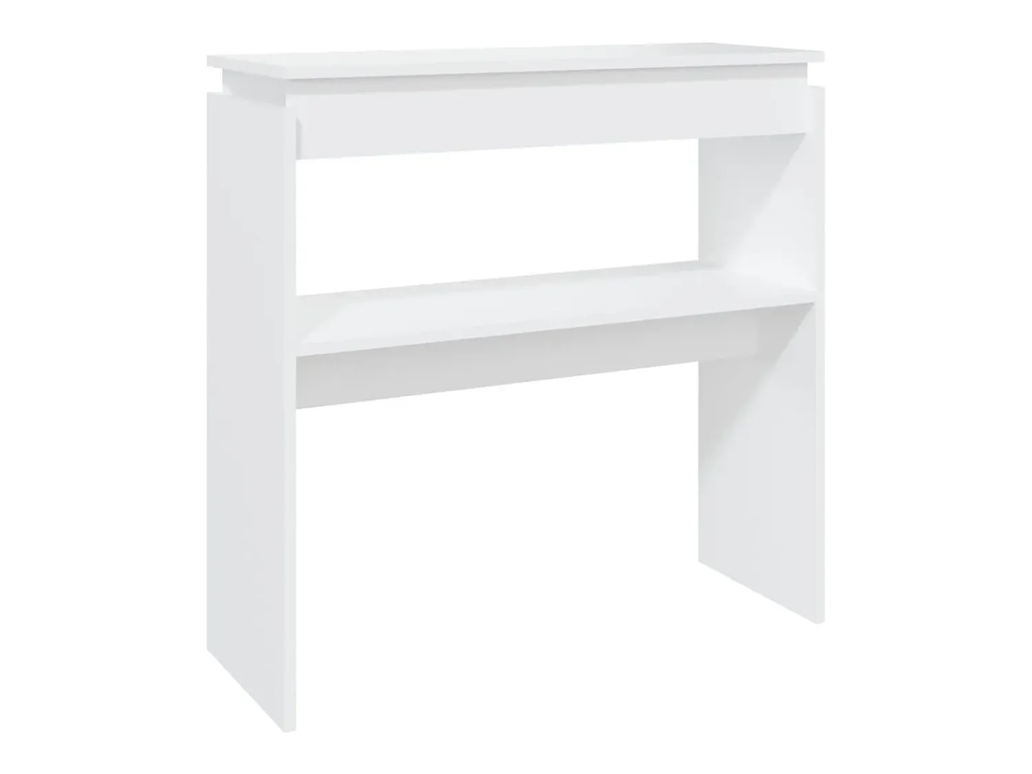 New Mesa consola 80x30x80 cm derivados de madeira PT239611 Branco