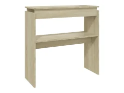 Consola| Mesa consola 80x30x80 cm derivados de madeira carvalho sonoma PT149528 Castanho