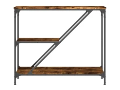 Consola* Mesa consola 88,5x30x75 cm derivados de madeira carvalho fumado PT979475 Castanho