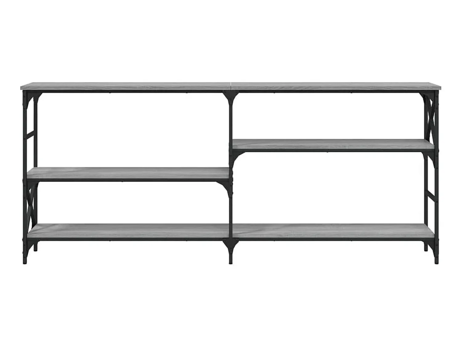 Consola| Mesa consola 180x29x76,5 cm derivados madeira sonoma PT955314 Cinzento