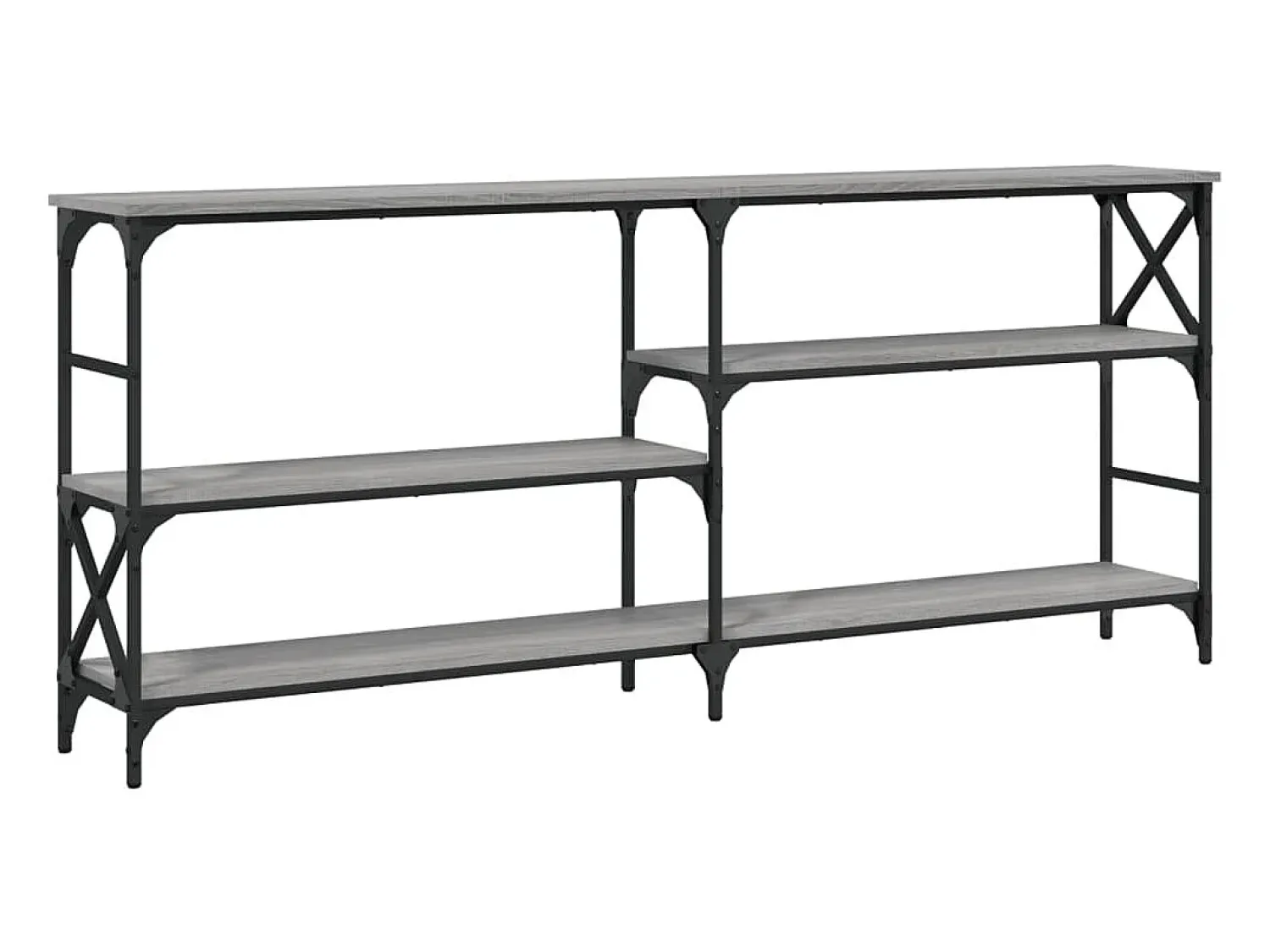 Consola| Mesa consola 180x29x76,5 cm derivados madeira sonoma PT955314 Cinzento