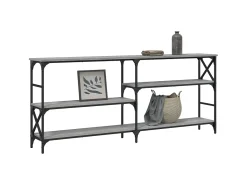 Consola| Mesa consola 180x29x76,5 cm derivados madeira sonoma PT955314 Cinzento
