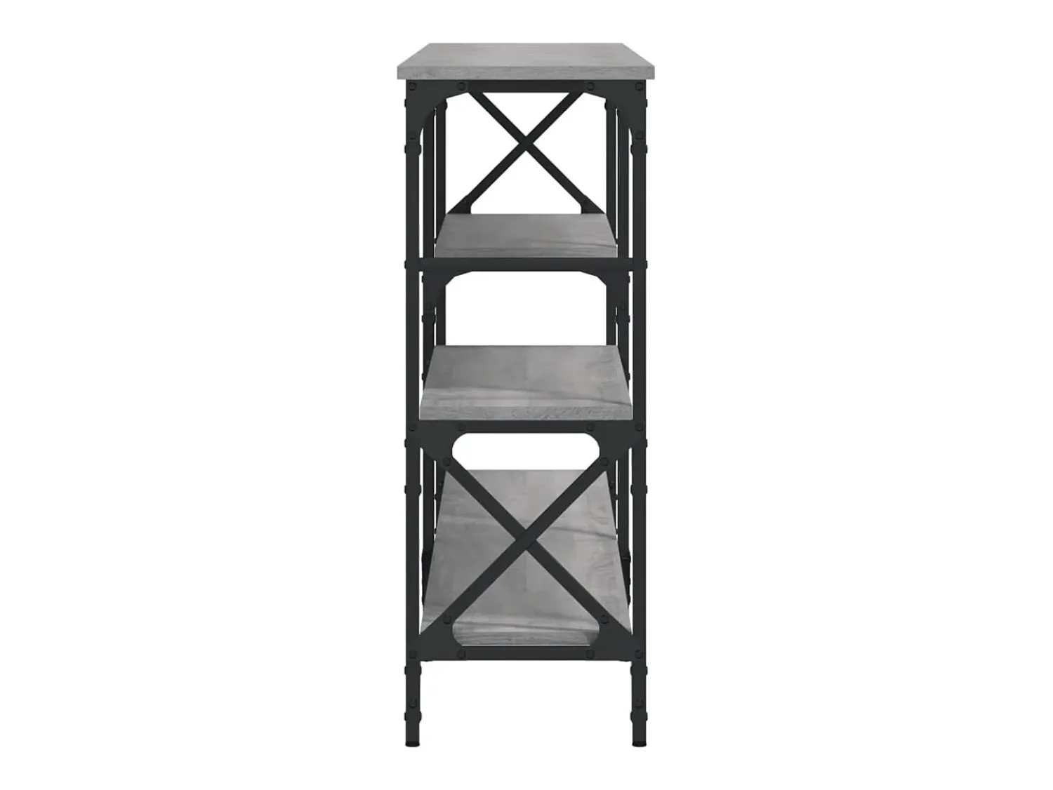 Consola| Mesa consola 180x29x76,5 cm derivados madeira sonoma PT955314 Cinzento