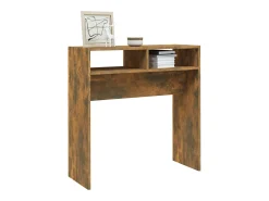 Consola* Mesa consola 78x30x80 cm derivados de madeira carvalho fumado PT543741 Castanho
