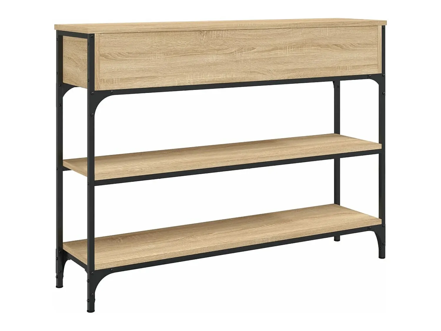 vidaxl Mesa consola 100x25x75 cm derivados de madeira carvalho sonoma^ Consola