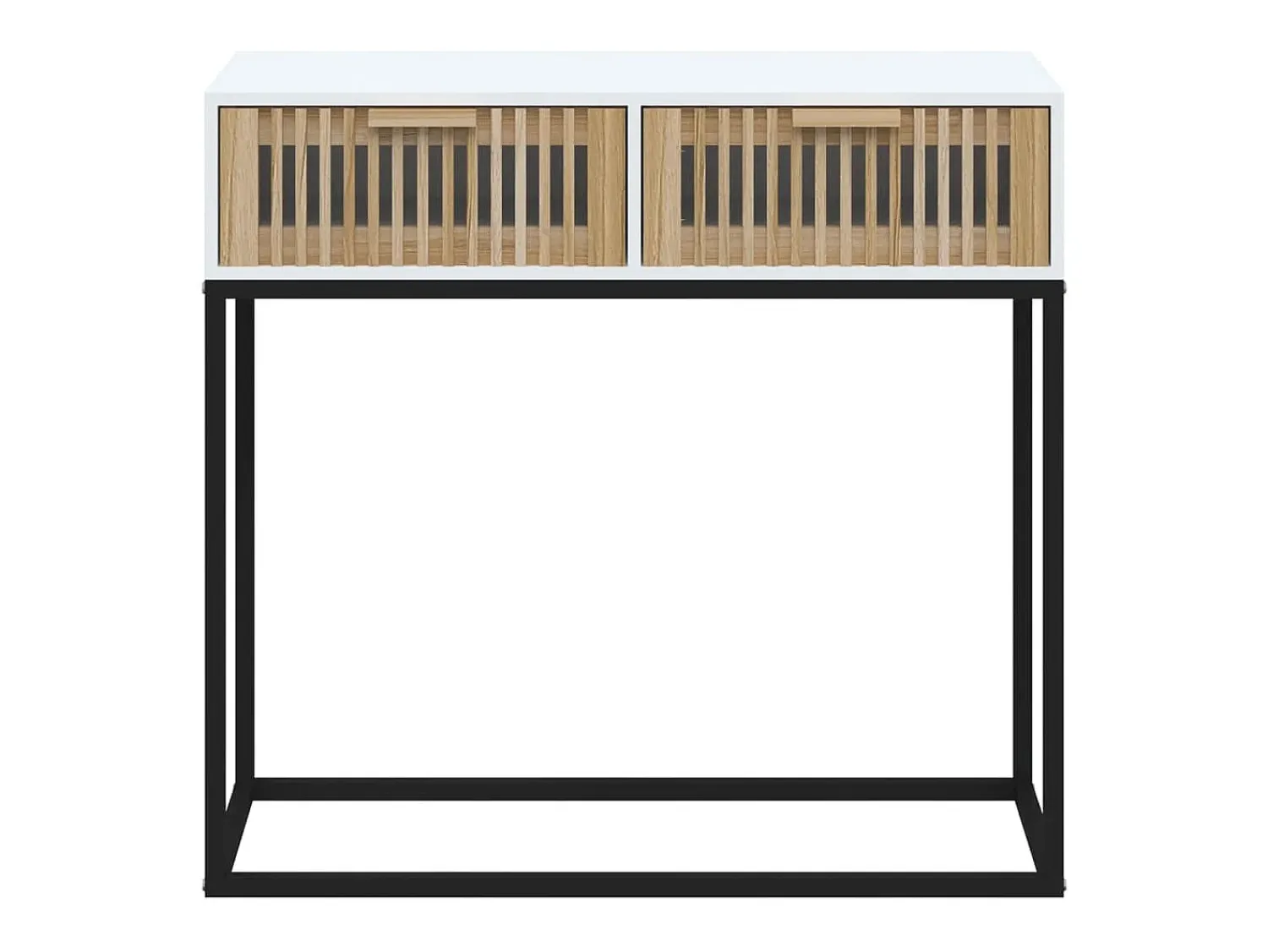 vidaxl Mesa consola 80x30x75 cm derivados de madeira e ferro^ Consola