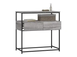 Consola|vidaxl Mesa consola 75x40x75 cm derivados de madeira sonoma Cinzento