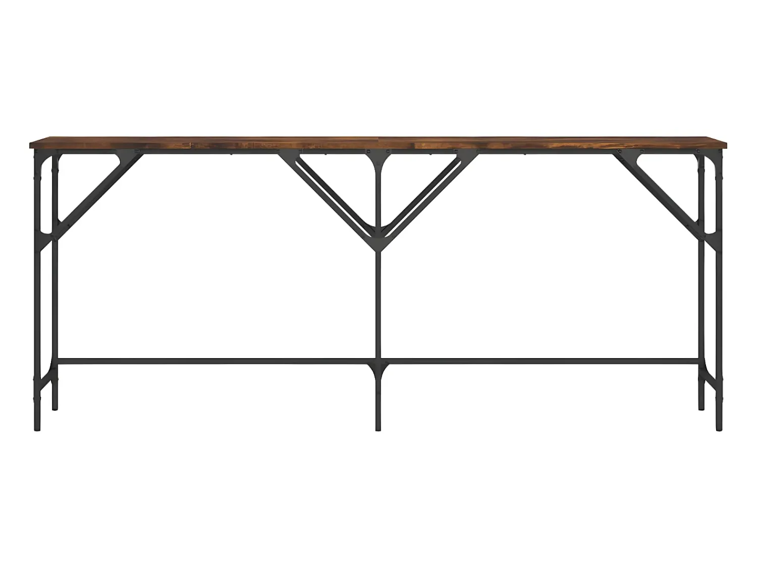 Consola* Mesa consola 180x29x75 cm derivados de madeira carvalho fumado PT719158 Castanho