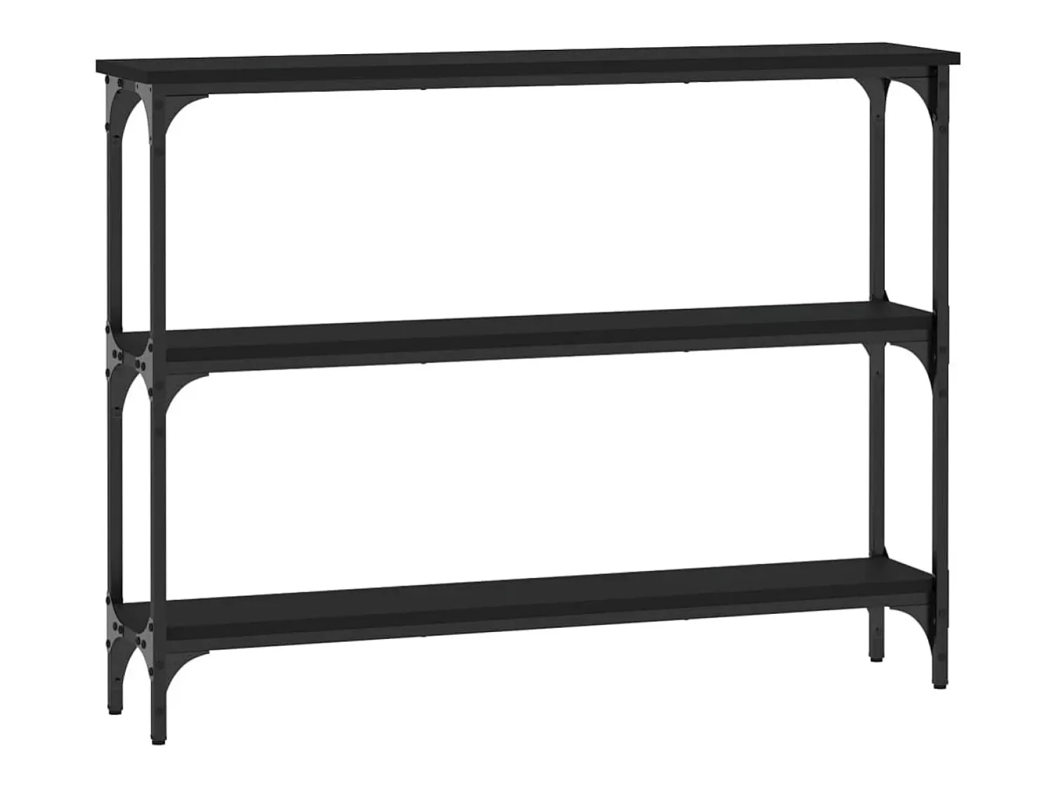 Consola* Mesa consola 100x22,5x75 cm derivados de madeira PT270268 Preto