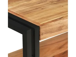 Consola|vidaxl Mesa consola 90x30x75 cm madeira de acácia maciça Natural claro