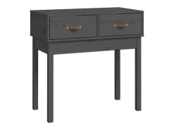 Consola* Mesa consola 76,5x40x75 cm madeira de pinho maciça PT228722 Cinzento