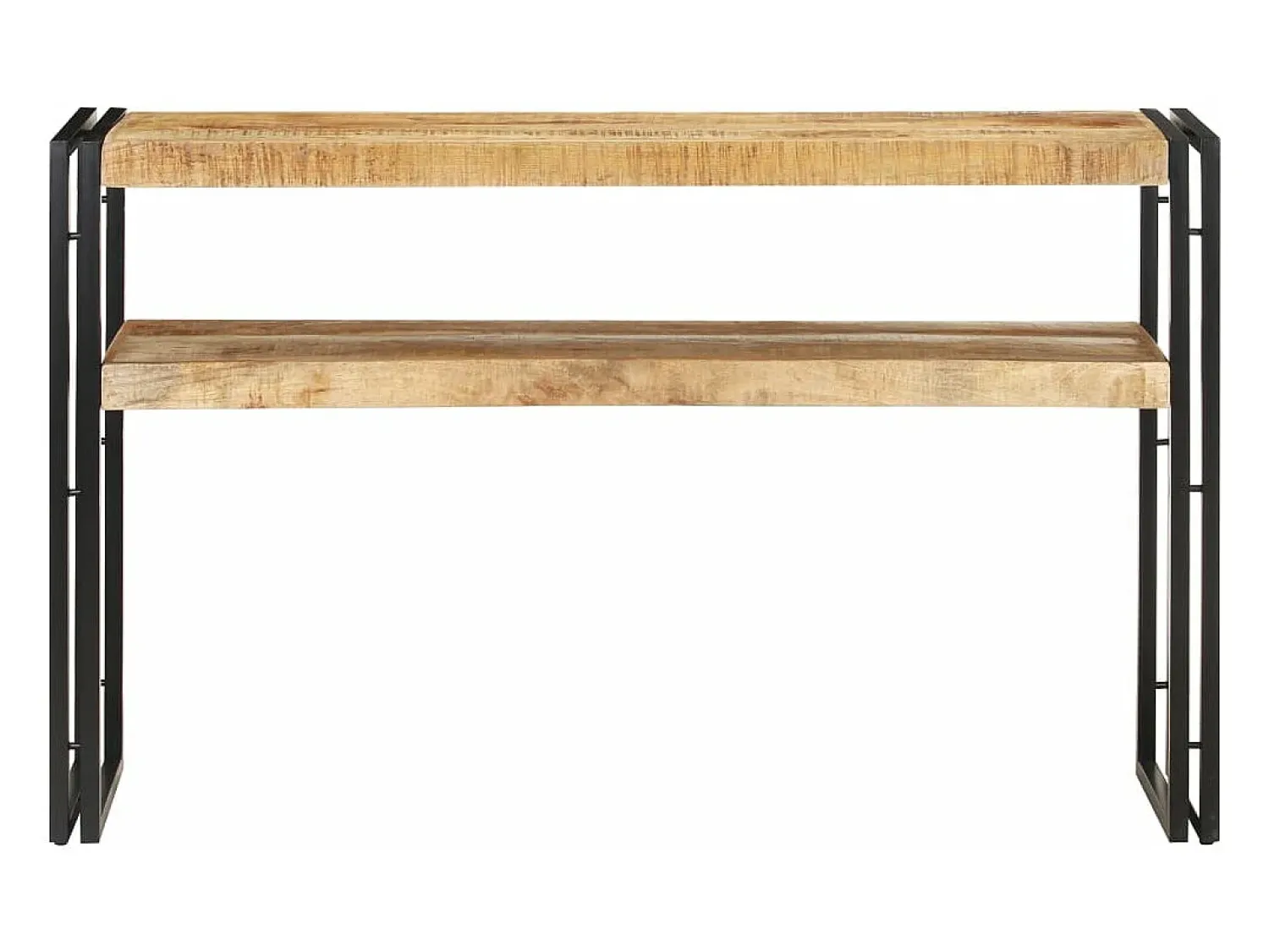 vidaxl Mesa consola 120x30x75 cm madeira de mangueira áspera Natural claro