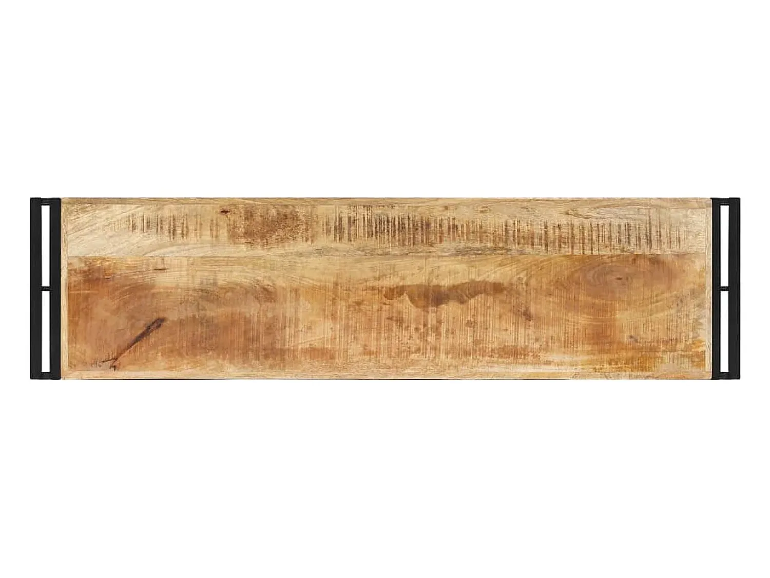 vidaxl Mesa consola 120x30x75 cm madeira de mangueira áspera Natural claro