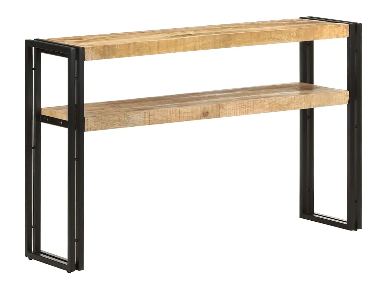 vidaxl Mesa consola 120x30x75 cm madeira de mangueira áspera Natural claro