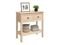 Sale vidaxl Mesa consola 75x35x75 cm madeira de pinho maciço Natural claro