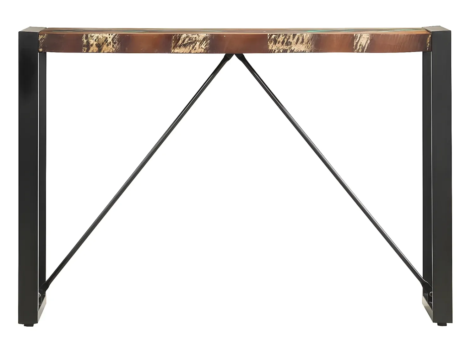 Best Mesa consola 110x35x76 cm madeira recuperada maciça PT838011 Castanho