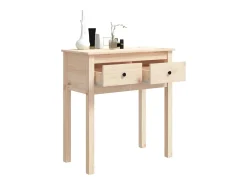 Mesa consola 70x35x75 cm madeira de pinho maciço PT953049^ Consola